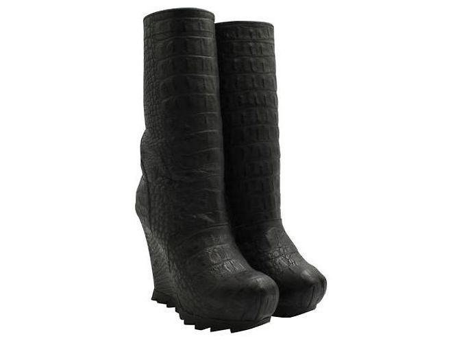 Botas de cuña sin cierres estampadas Camilla Skovgaard Negro - vista 2