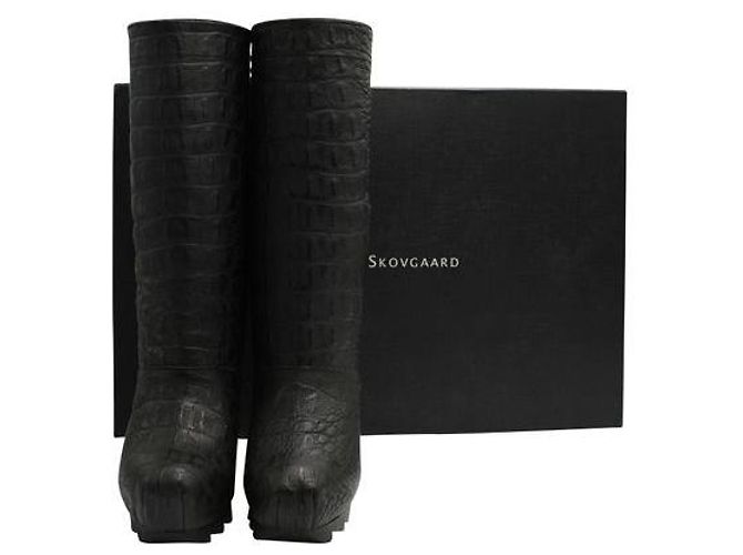 Botas de cuña sin cierres estampadas Camilla Skovgaard Negro - vista 6