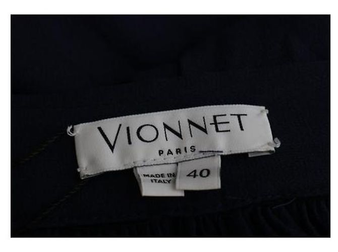 Gonna midi semitrasparente blu navy Vionnet - vista 5