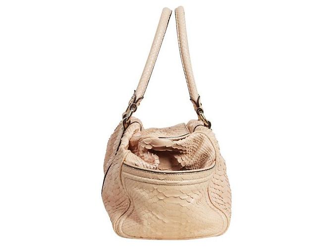 Borsa a spalla ZAGLIANI in pelle di serpente rosa pastello - vista 2