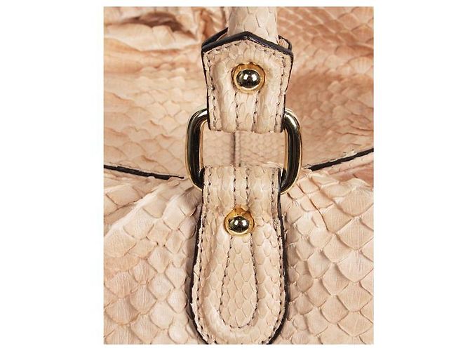 Borsa a spalla ZAGLIANI in pelle di serpente rosa pastello - vista 7