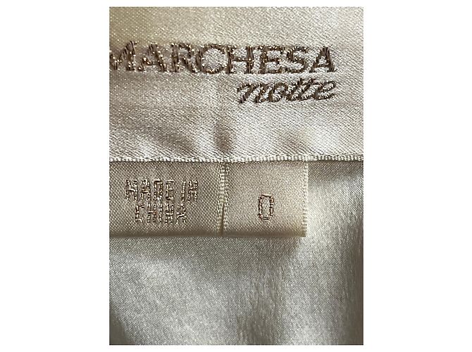 Abito di seta Marchesa Notte nero e bianco - vista 7