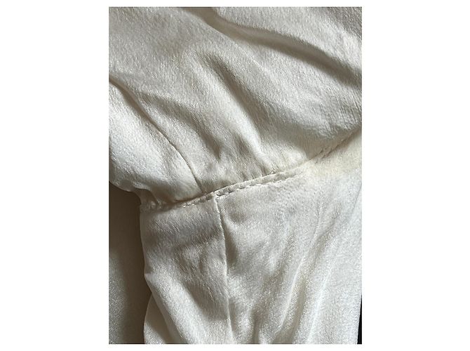 Abito di seta Marchesa Notte nero e bianco - vista 9