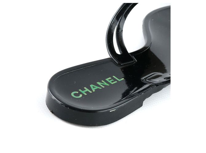 CHANEL - Sandali in gomma Camelia (taglia 39) Nero - vista 4