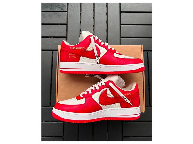 Autre Marque Nike Air Force 1 Low Rote Ledersneaker - Ansicht 2
