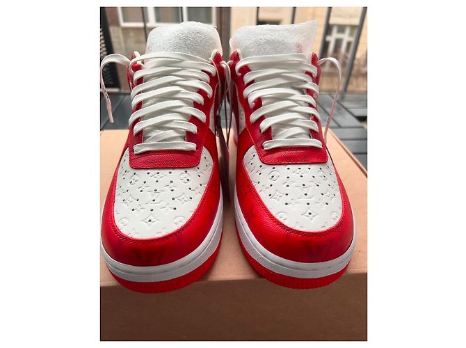 Autre Marque Nike Air Force 1 Low Rote Ledersneaker - Ansicht 3