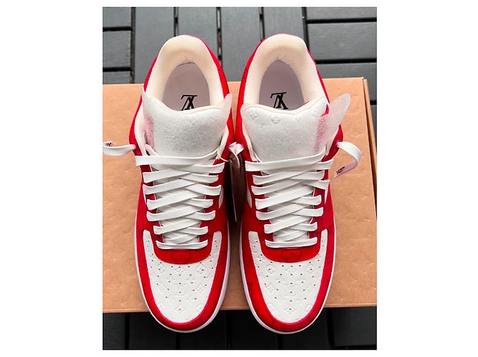 Autre Marque Nike Air Force 1 Low Rote Ledersneaker - Ansicht 5