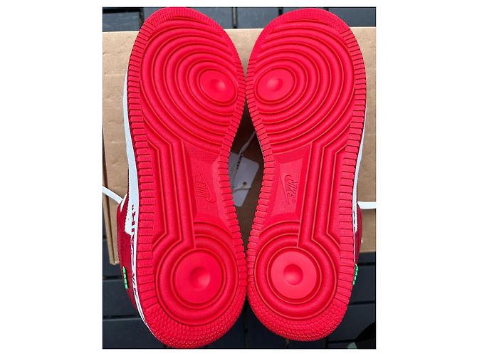 Autre Marque Nike Air Force 1 Low Rote Ledersneaker - Ansicht 6