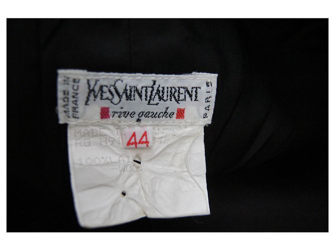 Gonna Yves Saint Laurent in lana nera con dettagli in pizzo Nero - vista 5