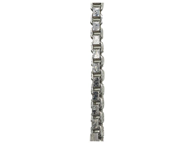 Collana con pendente Dior in argento con placca con logo - vista 4