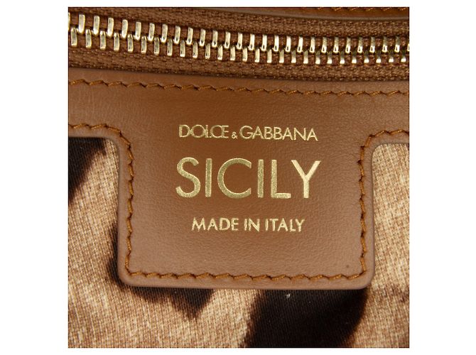 Dolce & Gabbana Dolce&Gabbana Borsa Miss Sicily Soft grande in pelle scamosciata marrone - vista 7
