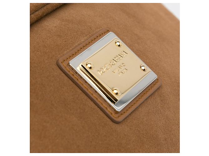 Dolce & Gabbana Dolce&Gabbana Borsa Miss Sicily Soft grande in pelle scamosciata marrone - vista 9