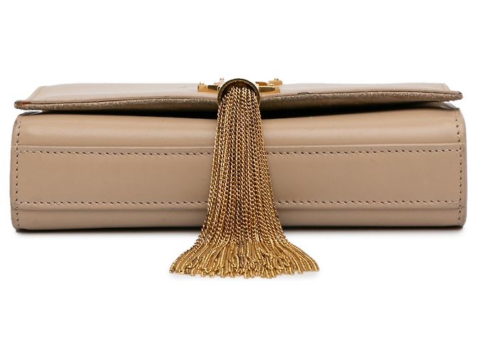 Borsa a tracolla Kate con nappa piccola monogramma marrone Saint Laurent Beige - vista 5