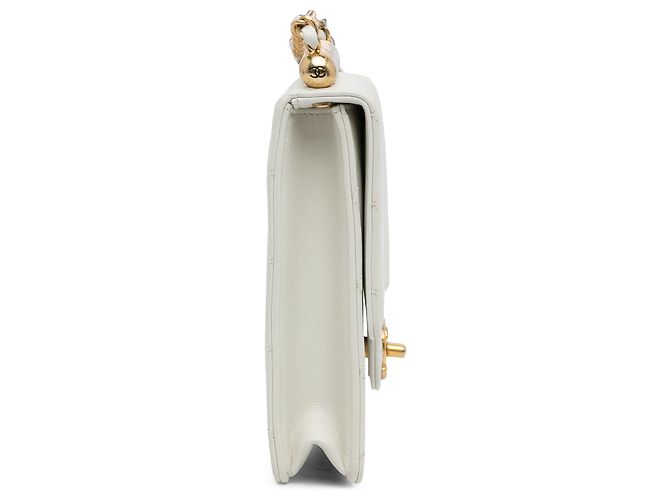 Chanel Aba de pérolas pequenas chiques brancas Branco - vista 4