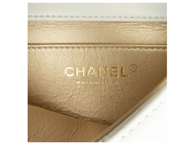 Chanel Aba de pérolas pequenas chiques brancas Branco - vista 7
