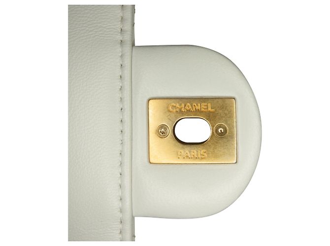 Chanel Aba de pérolas pequenas chiques brancas Branco - vista 9
