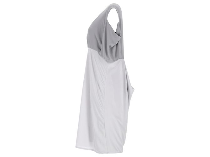 Vestido drapeado asimétrico de Acne Studios en poliéster gris Castaño - vista 2