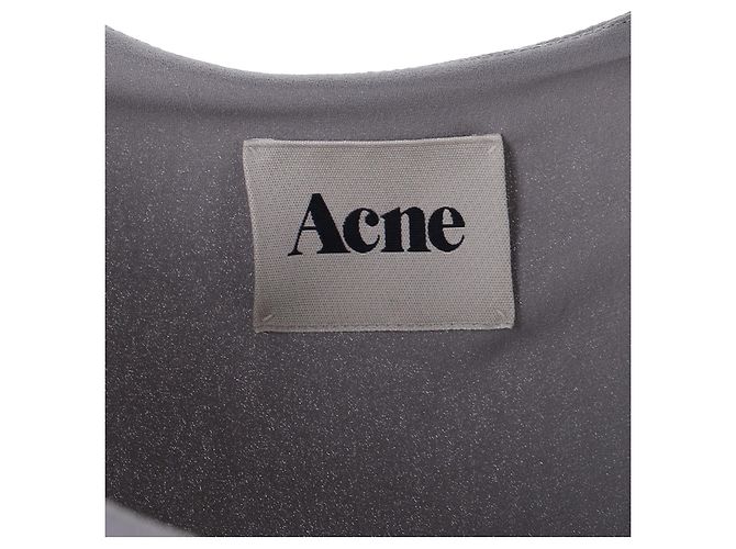 Vestido drapeado asimétrico de Acne Studios en poliéster gris Castaño - vista 4