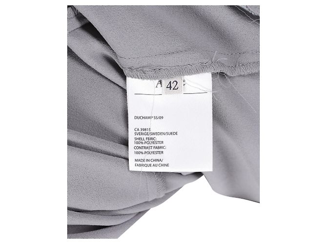 Vestido drapeado asimétrico de Acne Studios en poliéster gris Castaño - vista 5
