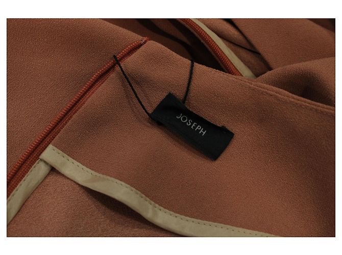 Abito midi Joseph con scollo a V in acetato rosa scuro - vista 5
