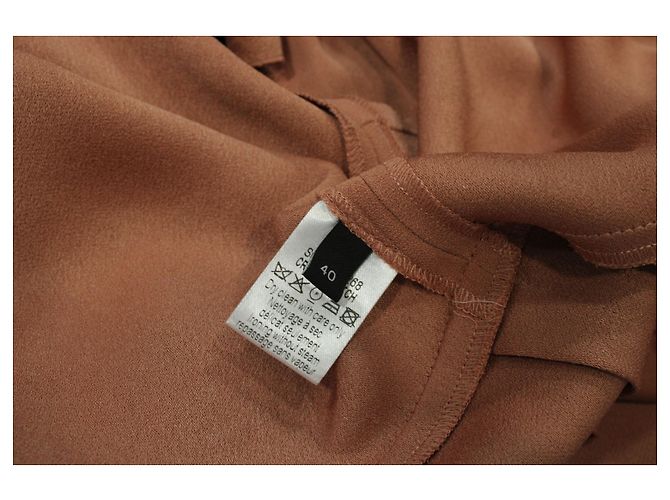 Abito midi Joseph con scollo a V in acetato rosa scuro - vista 6