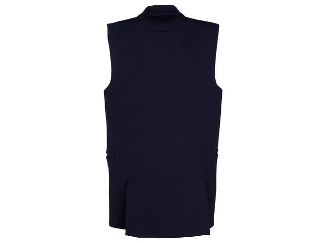 Gilet blazer senza maniche Givenchy in cotone blu navy - vista 3