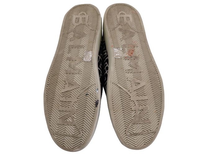 Baskets Balmain B-Court Monogram en Toile Noire - vue 5