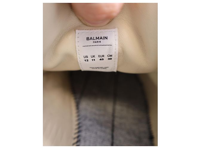 Baskets Balmain B-Court Monogram en Toile Noire - vue 9