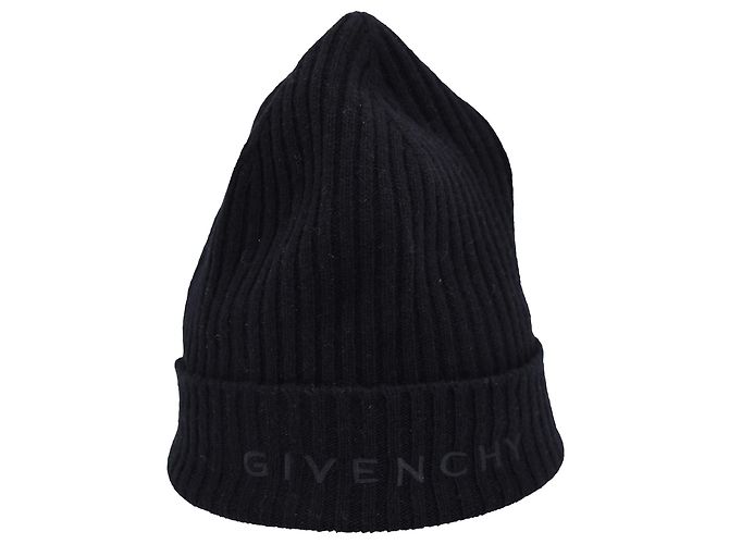 Berretto con logo Givenchy in lana nera - vista 3