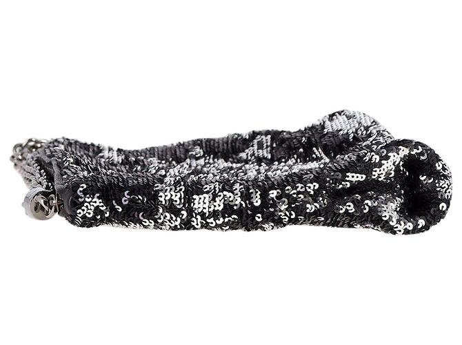 Pochette Callie media Jimmy Choo in paillettes nere - vista 4