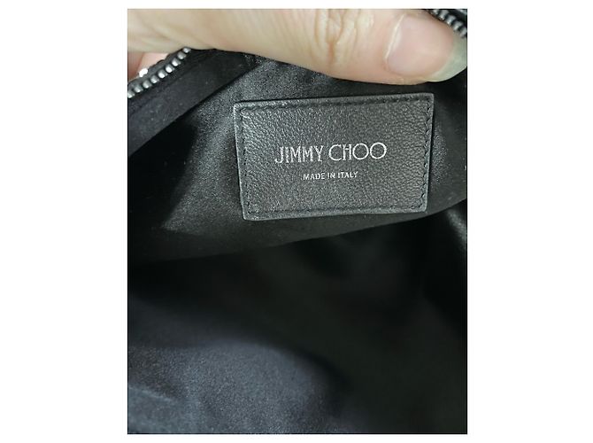 Pochette Callie media Jimmy Choo in paillettes nere - vista 8