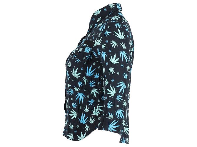 Button-Up-Hemd von Zadig & Voltaire mit Blattmuster aus mehrfarbiger Viskose - Ansicht 2