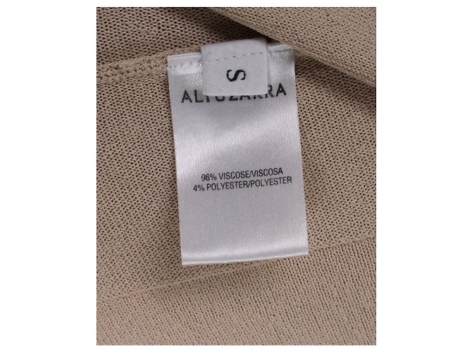 Altuzarra Off-Shoulder Plissee-Strickkleid aus beiger Viskose Weiß Roh - Ansicht 4