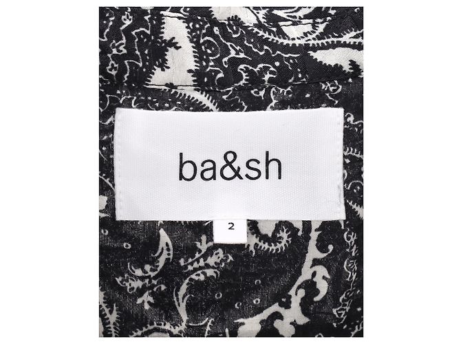Vestido midi con estampado de cachemira de viscosa negra Ba&Sh Impresión de pitón - vista 5