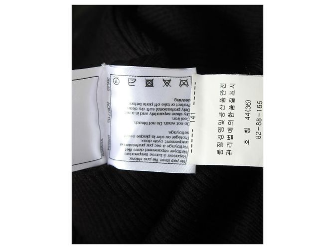 Timeless Chanel-Strickpullover mit Schleife am Ärmel aus schwarzer Wolle - Ansicht 7