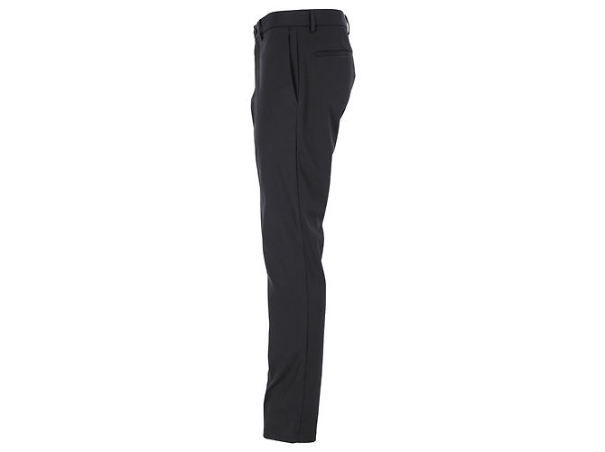 Theory Slim Casual Trousers in Black Polyamide - view 2