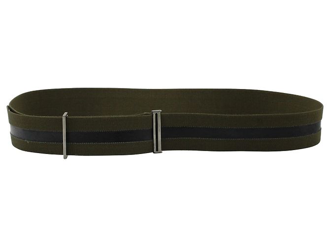 Jil Sander Gürtel aus olivgrünem Canvas. - Ansicht 5