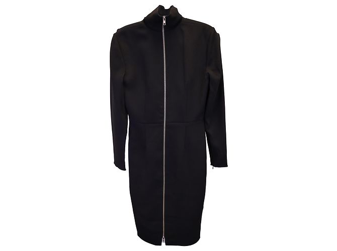 Autre Marque Vestido con cuello simulado de Alex Perry en triacetato negro - vista 2