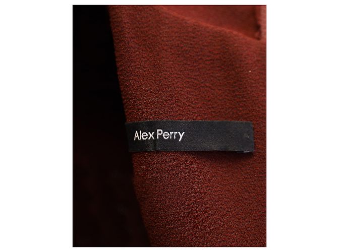 Autre Marque Vestido con cuello simulado en triacetato burdeos de Alex Perry Roja - vista 3
