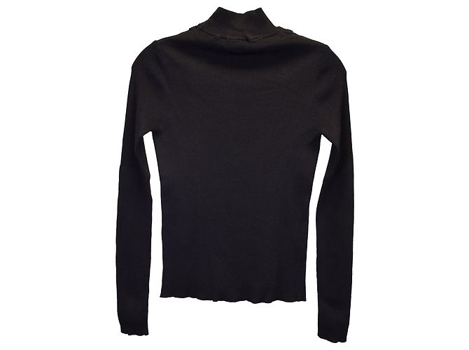 Red Valentino Rollkragenpullover mit Nieten aus schwarzer Viskose - Ansicht 3
