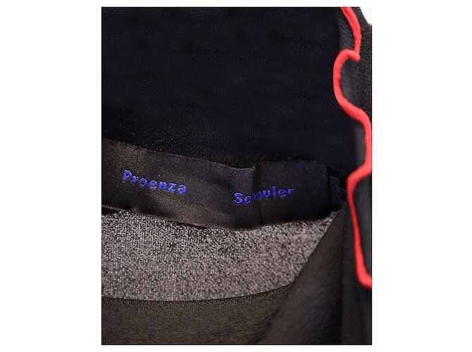 Proenza Schouler Gola alta com babados em viscose preta Preto - vista 2