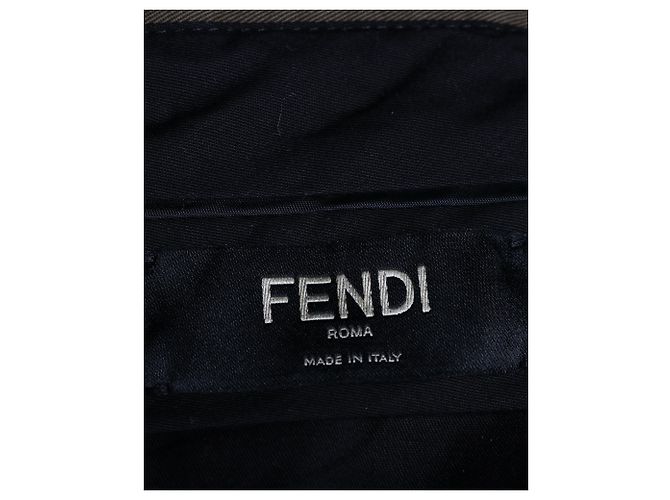 Pantaloni Corti Fendi in Cotone Verde Militare - vista 4