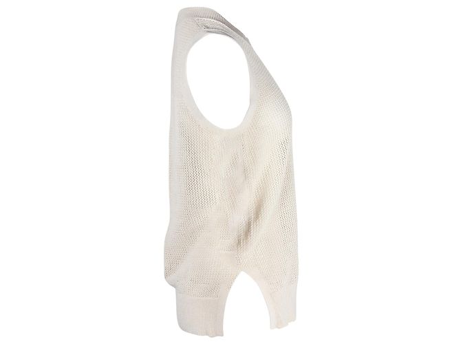 Regata de malha Joseph em algodão creme Branco Cru - vista 2