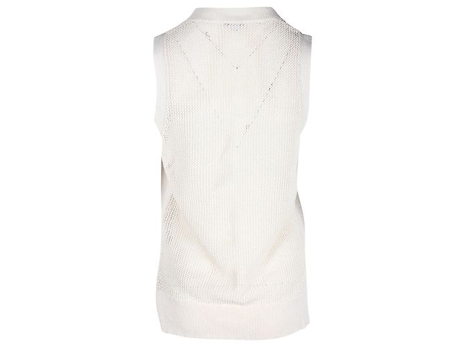 Regata de malha Joseph em algodão creme Branco Cru - vista 3