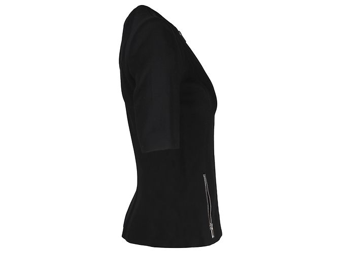 Giacca a maniche corte con zip Michael Kors in lana nera Nero - vista 2