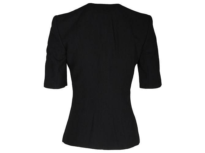 Giacca a maniche corte con zip Michael Kors in lana nera Nero - vista 3