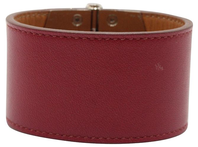 Pulseira Hermès Bérénice Cuir em couro vermelho - vista 5