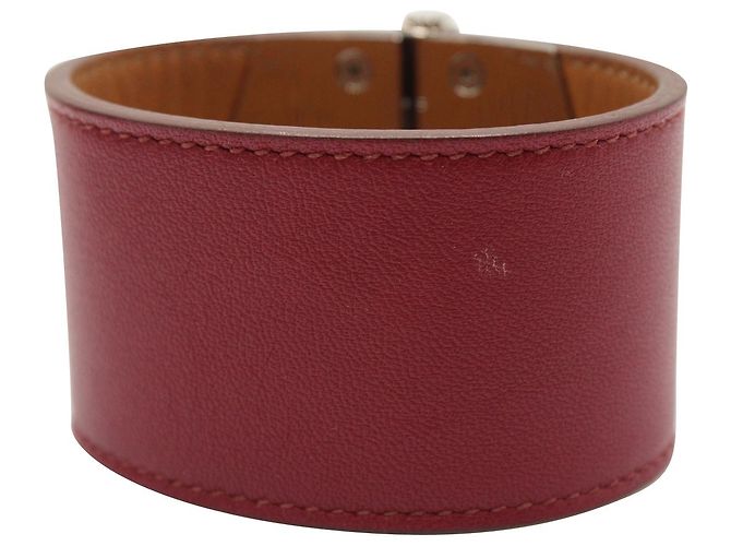 Pulseira Hermès Bérénice Cuir em couro vermelho - vista 6