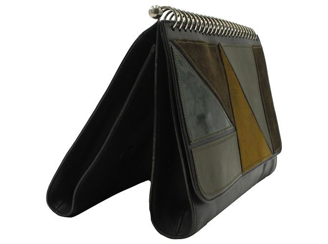 Pochette Jean Paul Gaultier Spring Patchwork in pelle nera Nero - vista 2