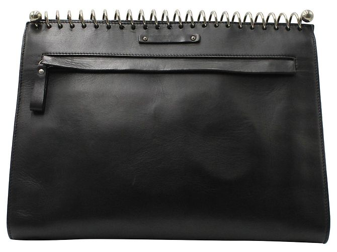 Pochette Jean Paul Gaultier Spring Patchwork in pelle nera Nero - vista 3